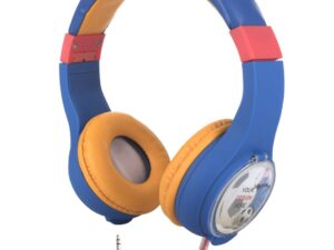 CUFFIA PER BAMBINI COLORE BLU CON MATITE, PERSONALIZZABILE - CONNETTORE 3,5MM VOLUME RIDOTTO IPOALLERGENICA
