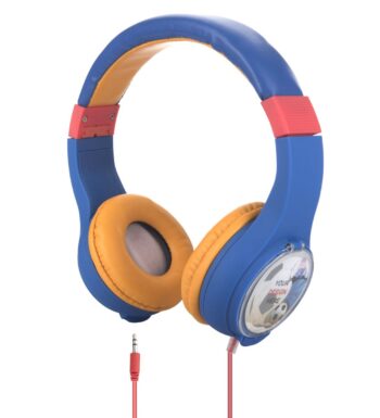 CUFFIA PER BAMBINI COLORE BLU CON MATITE, PERSONALIZZABILE - CONNETTORE 3,5MM VOLUME RIDOTTO IPOALLERGENICA